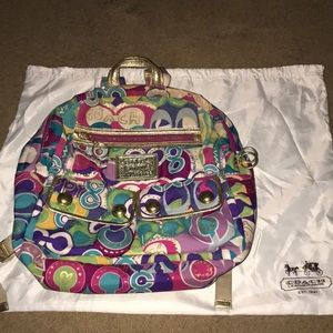 Coach backpack with dust bag